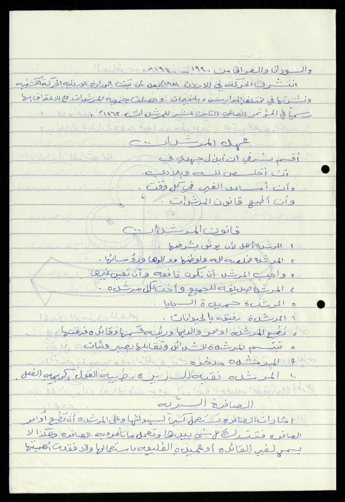 Scout File, al-Murabitat Charitable Society, Qalqilya, 1993