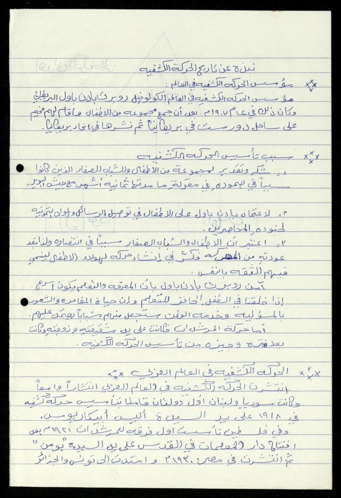 Scout File, al-Murabitat Charitable Society, Qalqilya, 1993