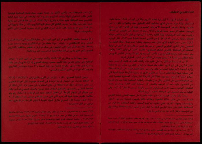 اعرف حقوقك، نشرة صادرة عن مؤسسة الحق، رام الله، أيلول 1989