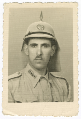 Mahmoud al-Qasim in the Jordanian Police Uniform, Jerusalem, the 1940s