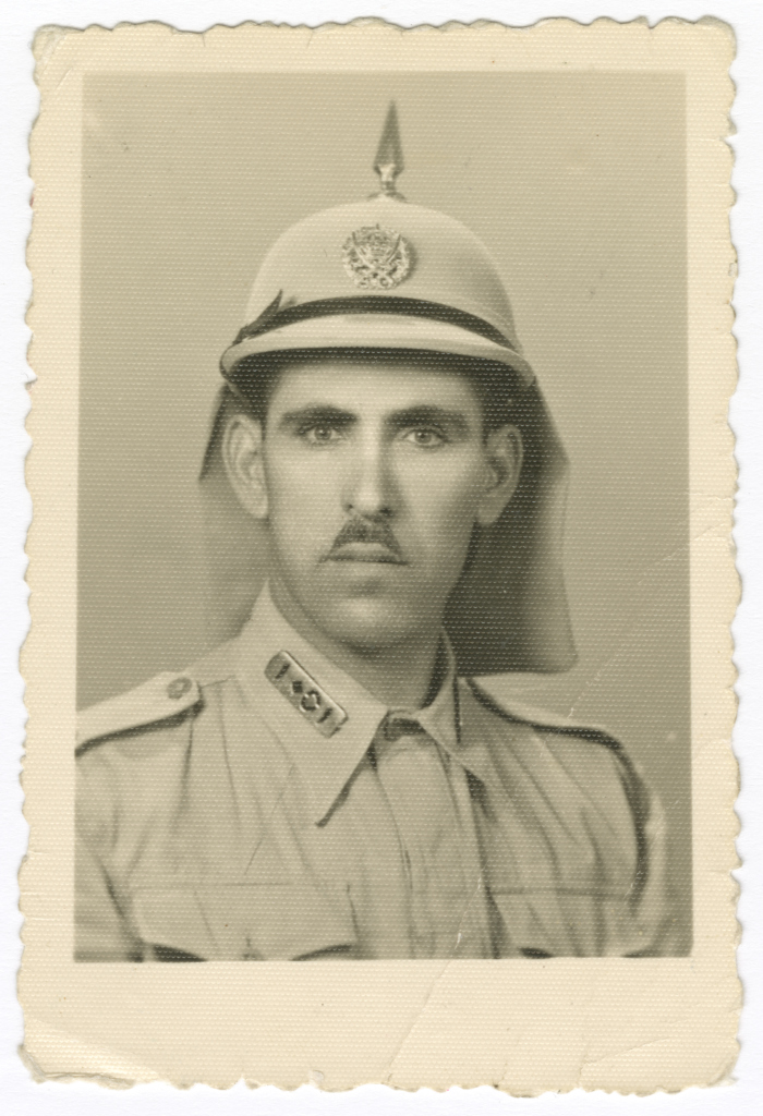 Mahmoud al-Qasim in the Jordanian Police Uniform, Jerusalem, the 1940s