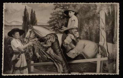A Portrait of Two Children, Yafa, a Postcard