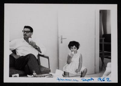 رجل وطفلة من عائلة بطشون، عمان، 1962