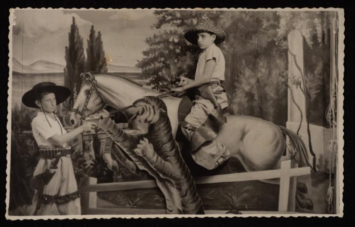 A Portrait of Two Children, Yafa, a Postcard