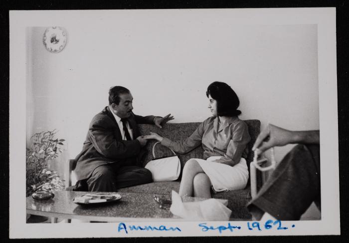 A Woman from the Batshoun Family and Wasfi Tal, Amman, 1962