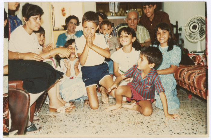 Mahmoud al-Qasim with His Grandchildren, Jerusalem, the 1970s 