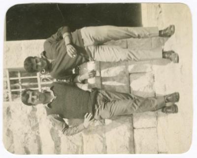 ʿaziz ʾabu Khdair with his Uncle Abdul- maǧid Abu Khder