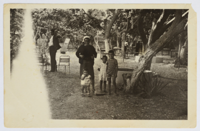 Farida Abdel-Majid and Her Children, Jordan, 1969