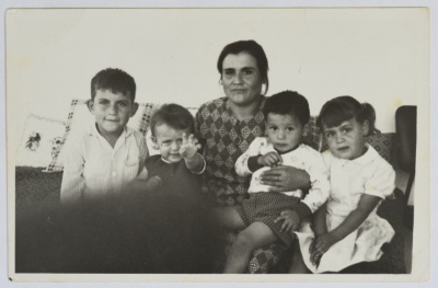 Farida Abdel-Majid and Her Children, Jordan, 1969