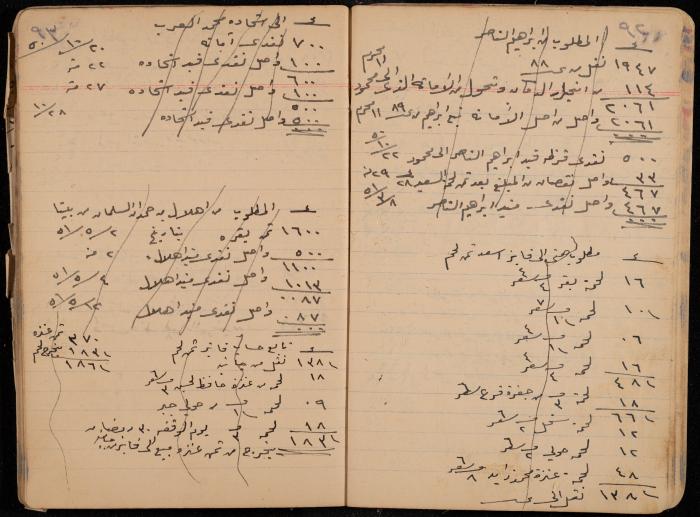 دفتر حسابات، عقربا، 1940- 1959
