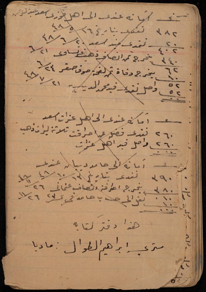 دفتر حسابات، عقربا، 1940- 1959