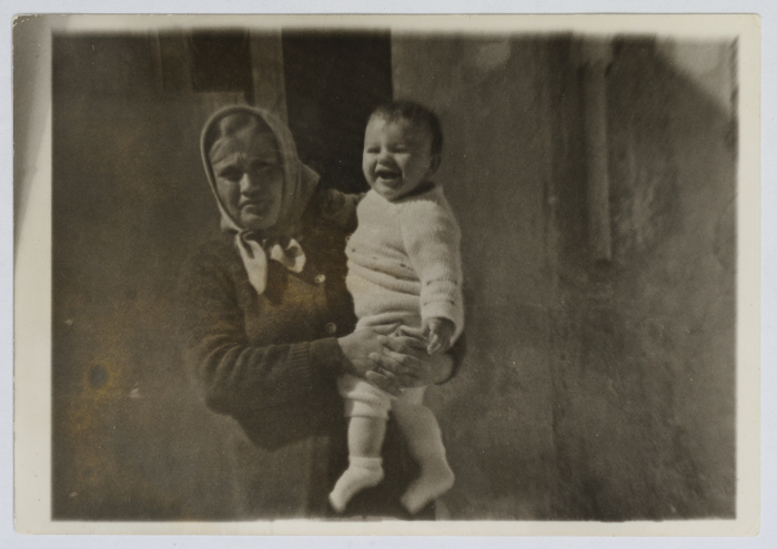 Farida Abdel-Majid Holding Her Nephew, the 1970s