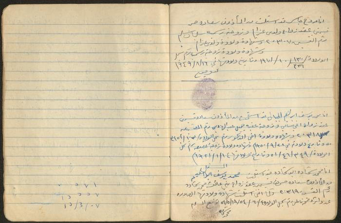 Book of Signatures for Receipt of Marriage Contract Vouchers, Aqraba, 1970-1989