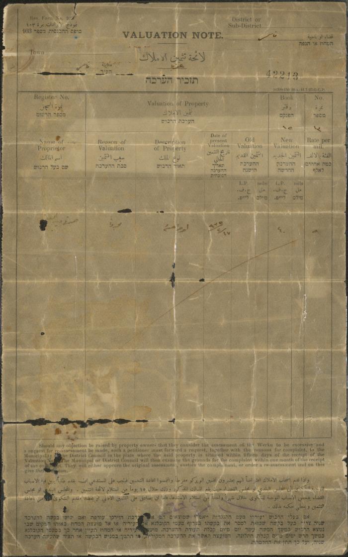 لائحة تثمين أملاك، عقربا، 1932