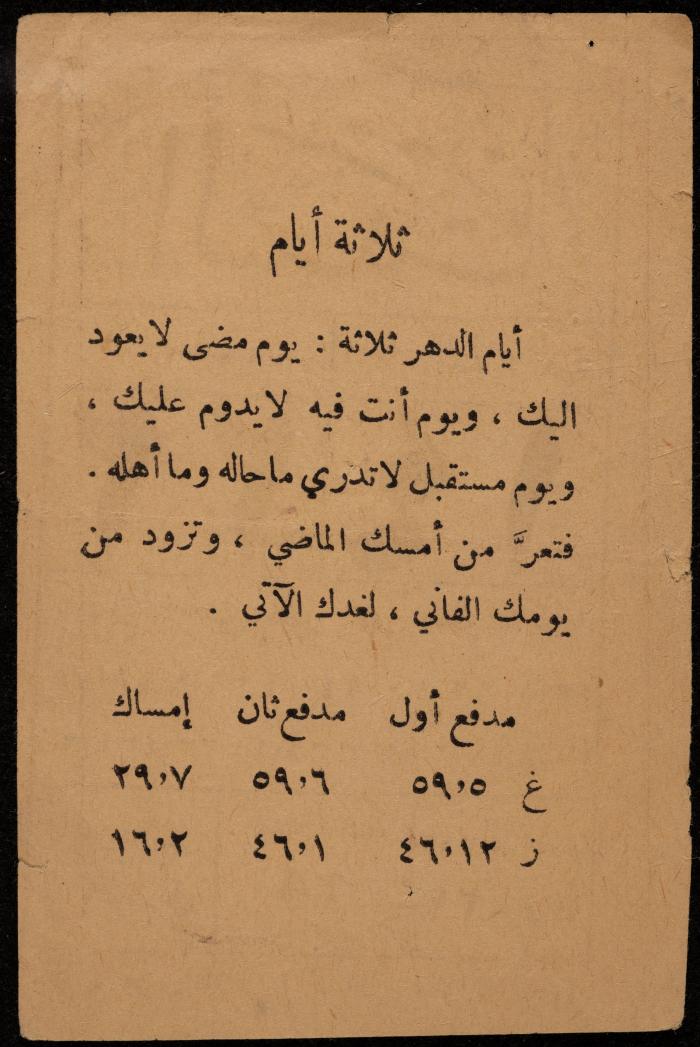 صفحة من تقويم، 14 حزيران 1952