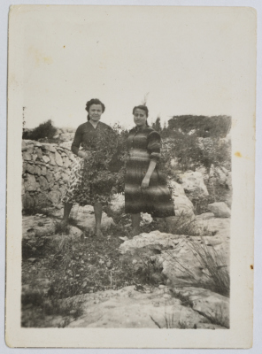 Rasmeyyeh Abdel-Majid and Afaf Arouri, Burham, 1959