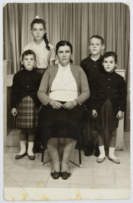 Khadija Abdel-Fattah and Her Children, Ramallah, 1968-1969