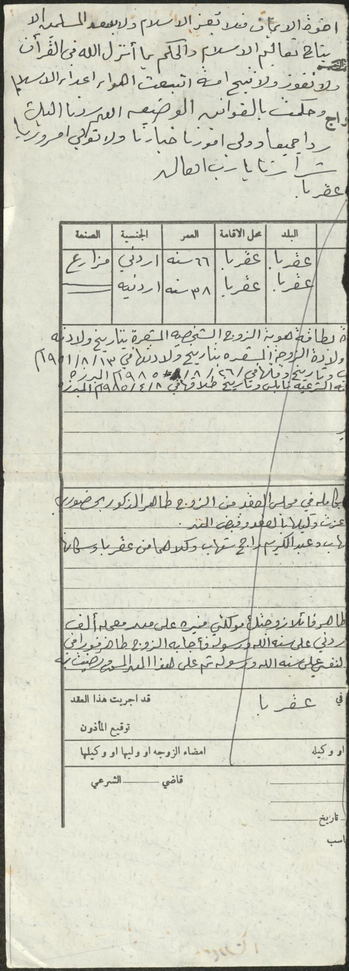 The Text of a Friday Khutba by Khatib Sa'adeh al-Marashdeh, Aqraba