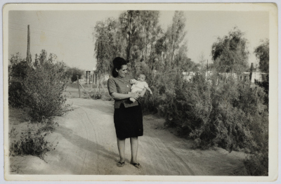 Shahinaz Abdel-Fattah and Her Son Abdel-Majid, Sharjah, 1969-1970