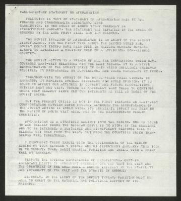 Parliamentary Statement on Afghanistan, the UK 