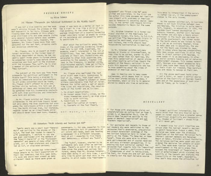 العدد الرابع من نشرة إخبارية للرابطة التقدمية لمتحدثي الإنجليزية، 1969
