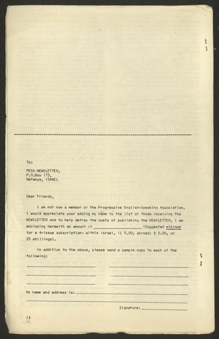 العدد الرابع من نشرة إخبارية للرابطة التقدمية لمتحدثي الإنجليزية، 1969