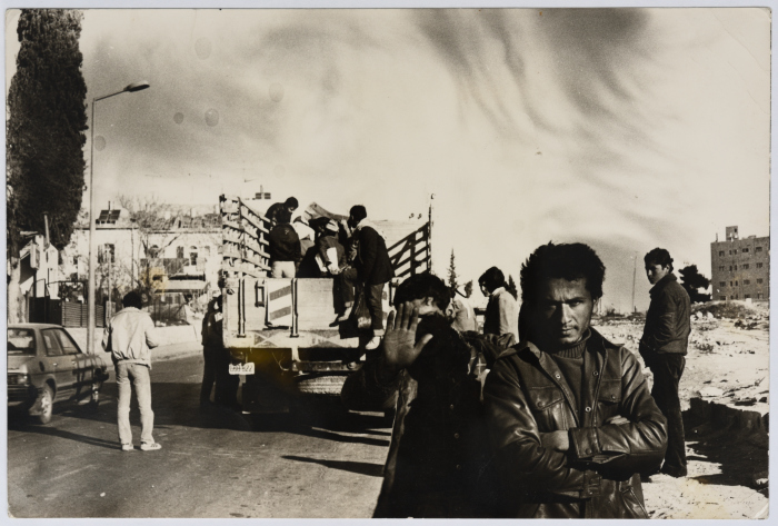Palestinians Crowding in a Street, the 1990s