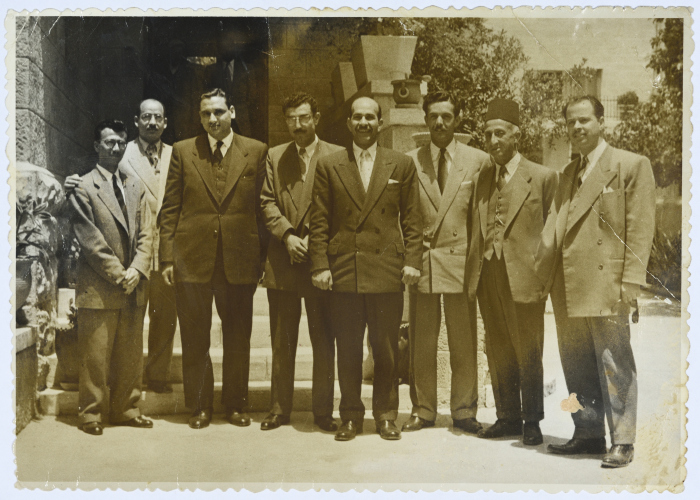 Amin al-Khatib with the Egyptian Ambassador 
