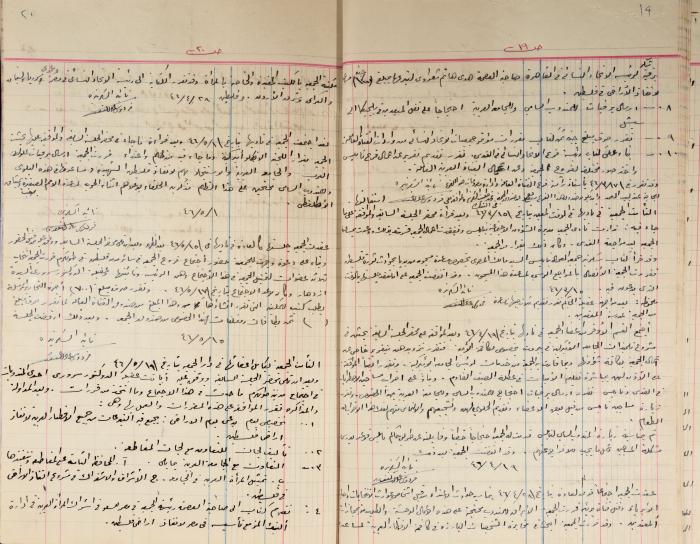  محاضر اجتماع الهيئة الإدارية لجمعية الاتحاد النسائي العربي، نابلس، 1945 - 1953