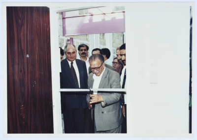 Amin al-Khatib Opens al-Quds Club Hall in 1998
