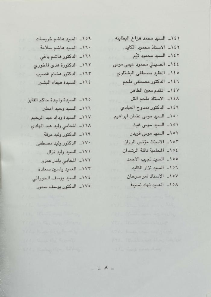 The Memorial Service Program of the Shaheed Omar al-Qasim, Amman, 22 July 1990