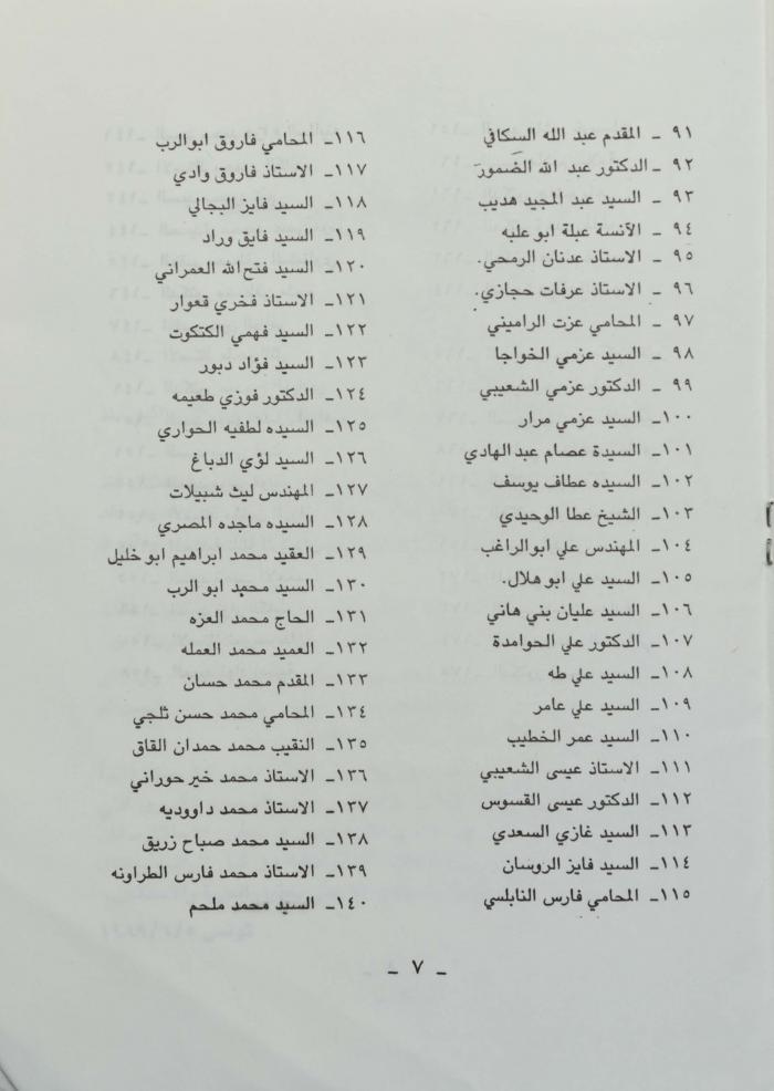 The Memorial Service Program of the Shaheed Omar al-Qasim, Amman, 22 July 1990