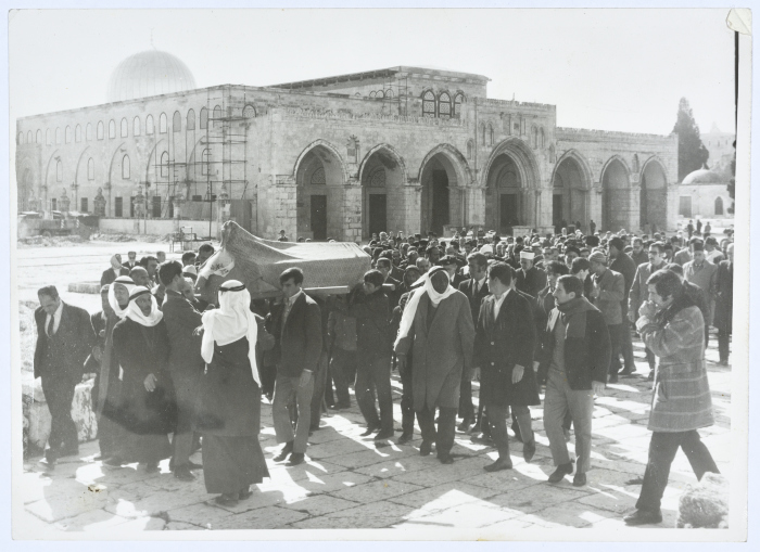 A Funeral of the Victims of the June War 1967 Marching to al-Yusufiya Cemetery in Jerusalem