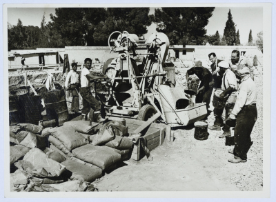 Amin al-Khatib During the Construction of al-Makassed Hospital