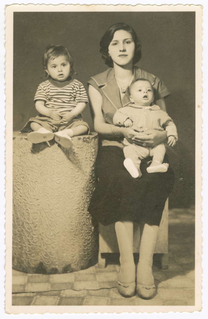 Na'ima al-Shalabi with Her Two Children, Amman, the 1960s