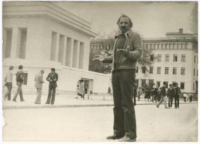 Khalid Mahmoud al-Qasim in a Street in Bulgaria, the 1980s