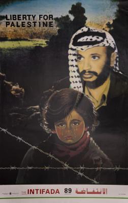 A Poster Entitled "Intifada 89" issued by the Unified information Office, 1989
