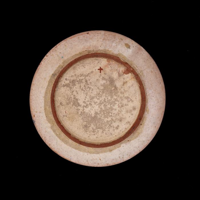 Armenian ceramics plate produced by the Tiles of the Dome of the Rock Workshop, Jerusalem,1919 - 1948