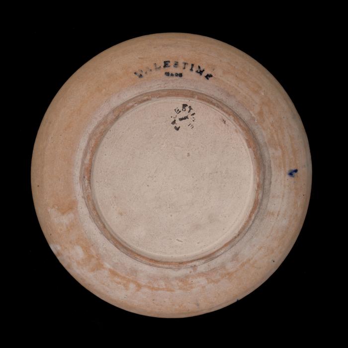 Armenian ceramics plate produced by the Tiles of the Dome of the Rock Workshop, Jerusalem,1919 - 1948