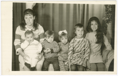 A Woman from al-Qasim Family with Her Children, the 1960s