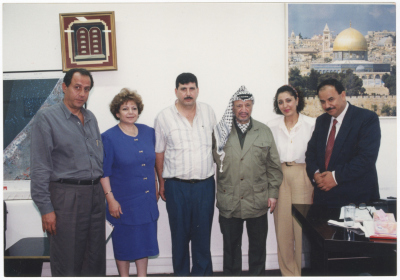 Members of the Economists Syndicate with Yasser Arafat, Gaza, 1994-1995