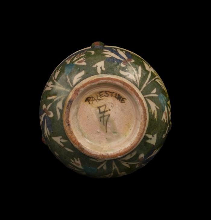 Armenian ceramic vase produced by the Joint Workshop, Jerusalem, 1921-1948