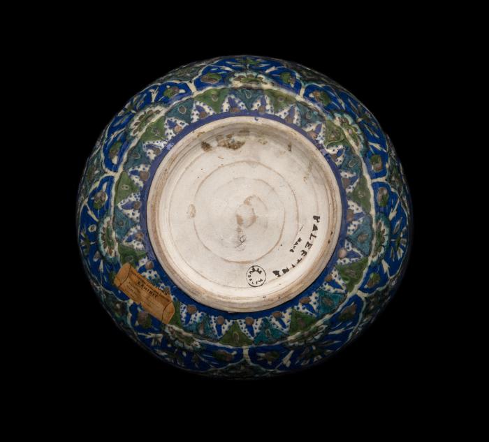 Armenian ceramic plate produced by the Dome of the Rock Tile Workshop, Jerusalem, 1919-1948