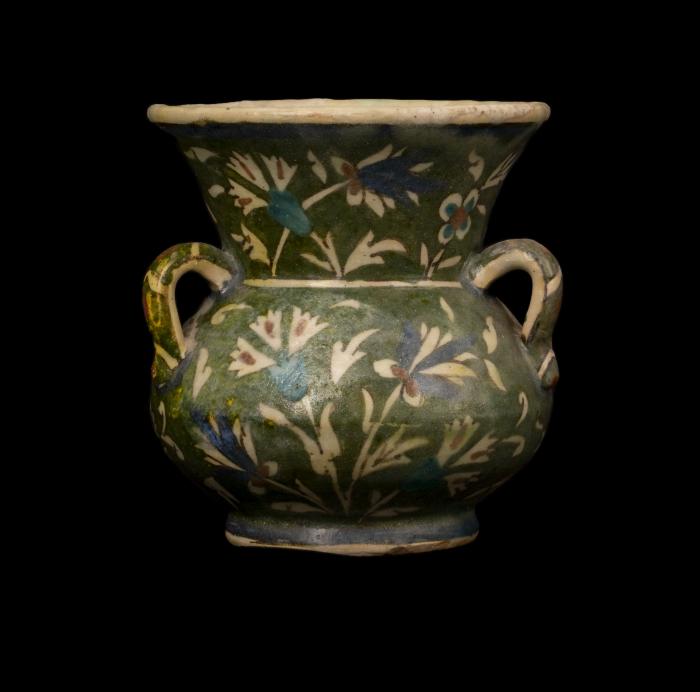 Armenian ceramic vase produced by the Joint Workshop, Jerusalem, 1921-1948