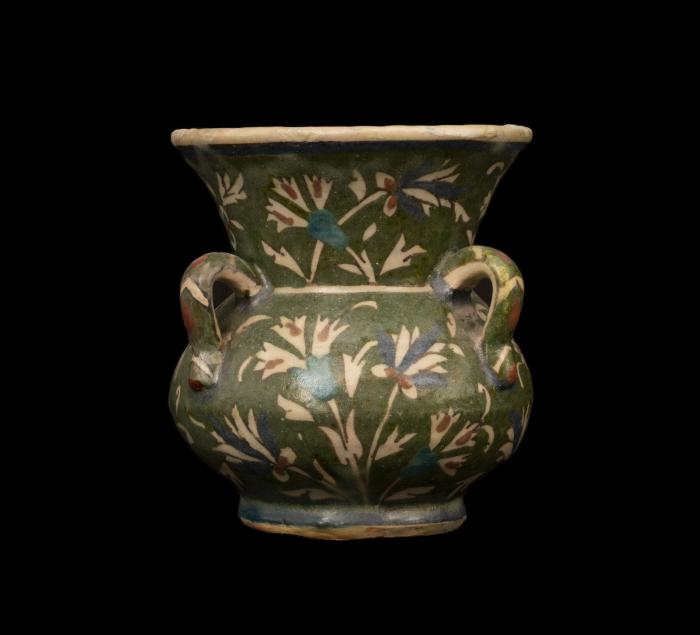 Armenian ceramic vase produced by the Joint Workshop, Jerusalem, 1921-1948