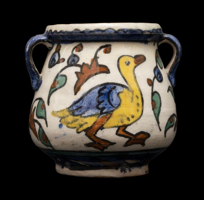 Armenian ceramic vase produced by the Joint Workshop, Jerusalem, 1921-1948