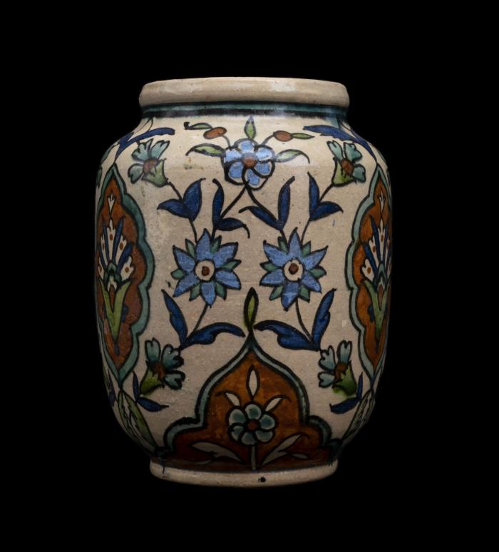 Armenian ceramic vase produced by the Joint Workshop, Jerusalem, 1921-1948