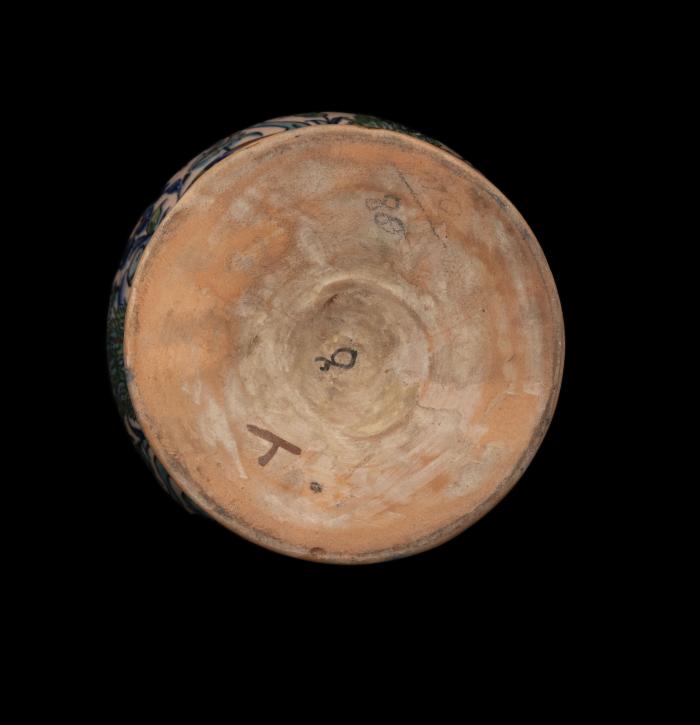 Armenian ceramic vase produced by the Dome of the Rock Tile Workshop, Jerusalem, 1919-1948