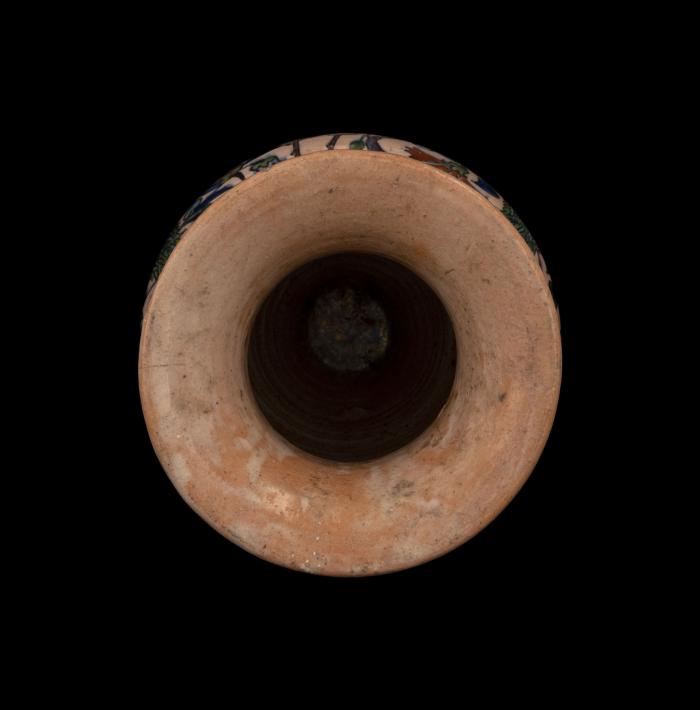 Armenian ceramic vase produced by the Dome of the Rock Tile Workshop, Jerusalem, 1919-1948