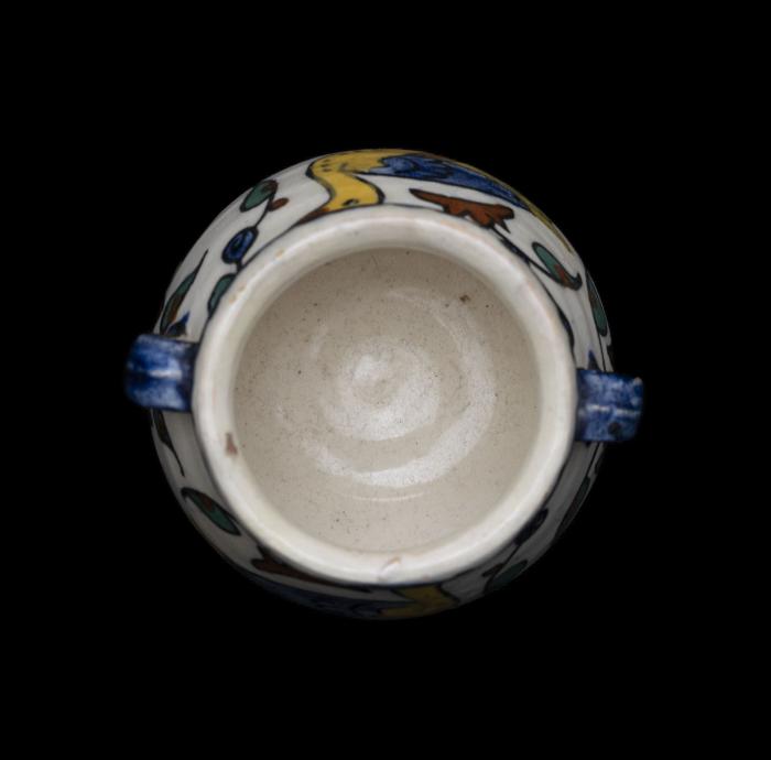 Armenian ceramic vase produced by the Joint Workshop, Jerusalem, 1921-1948